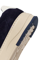 Erkek Lacivert Bağcıklı Kalın Tabanlı Süet Deri Sneaker | Derimod Erkek Lacivert Bağcıklı Kalın Tabanlı Süet Deri Sneaker | Derimod