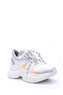 Kadın Gümüş Detaylı Sneaker | Derimod Kadın Gümüş Detaylı Sneaker | Derimod