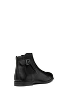 Geox Men's Black U Decio Zippered Leather Boots | Derimod Geox Men's Black U Decio Zippered Leather Boots | Derimod