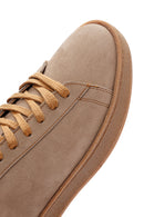 Men's Beige Nubuck Leather Sneaker | Derimod Men's Beige Nubuck Leather Sneaker | Derimod