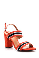 Women's Striped Heeled Shoes | Derimod Women's Striped Heeled Shoes | Derimod