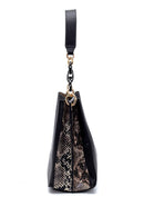 Women's Snakeskin Detailed Shoulder Bag | Derimod Women's Snakeskin Detailed Shoulder Bag | Derimod