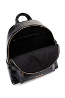 Kadın Siyah Kroko Sırt Çantası | Derimod Kadın Siyah Kroko Sırt Çantası | Derimod