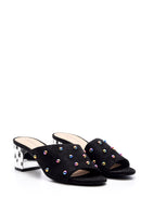 Women's Suede Heeled Slippers | Derimod Women's Suede Heeled Slippers | Derimod