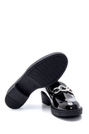 Kadın Rugan Zincir Detaylı Loafer | Derimod Kadın Rugan Zincir Detaylı Loafer | Derimod