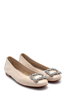 Kadın Deri Taşlı Babet | Derimod Kadın Deri Taşlı Babet | Derimod