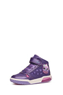 Geox Girls Purple Girl Lace-Up Ankle Sneakers | Derimod Geox Girls Purple Girl Lace-Up Ankle Sneakers | Derimod