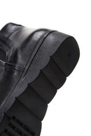 Women's Black Leather Wedge Heel Boots | Derimod Women's Black Leather Wedge Heel Boots | Derimod