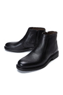 Men's Black Leather Classic Boots | Derimod Men's Black Leather Classic Boots | Derimod