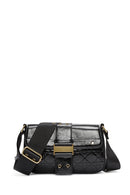 Women's Black Long Strap Buttoned Shoulder Bag | Derimod Women's Black Long Strap Buttoned Shoulder Bag | Derimod
