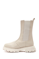 Women's Cream Chelsea Boots | Derimod Women's Cream Chelsea Boots | Derimod