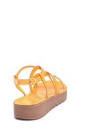 Kadın Casual Kroko Desenli Sandalet | Derimod Kadın Casual Kroko Desenli Sandalet | Derimod