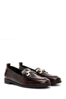 Kadın Bordo Toka Detaylı Deri Maskülen Loafer | Derimod Kadın Bordo Toka Detaylı Deri Maskülen Loafer | Derimod