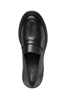 Geox Women Black Spherica Ec15 Thick Heel Leather Masculine Loafer | Derimod Geox Women Black Spherica Ec15 Thick Heel Leather Masculine Loafer | Derimod