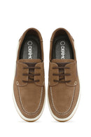 Men's Mink Lace-Up Suede Leather Casual Shoes | Derimod Men's Mink Lace-Up Suede Leather Casual Shoes | Derimod