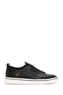 Men's Black Lace-up Leather Sneaker | Derimod Men's Black Lace-up Leather Sneaker | Derimod