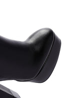 Women's Black High Heeled Platform Leather Boots | Derimod Women's Black High Heeled Platform Leather Boots | Derimod