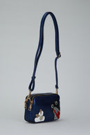 Printed Blue Women's Crossbody Bag | Derimod Printed Blue Women's Crossbody Bag | Derimod