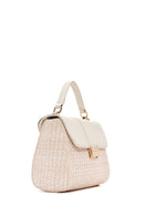 Women's Beige Long Strap Straw Shoulder Bag | Derimod Women's Beige Long Strap Straw Shoulder Bag | Derimod