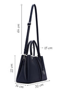 Women's Navy Blue Long Strap Classic Handbag | Derimod Women's Navy Blue Long Strap Classic Handbag | Derimod