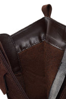 Woman Brown Lace-Up Zip Closure Suede Combat Boots | Derimod Woman Brown Lace-Up Zip Closure Suede Combat Boots | Derimod