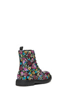 Geox Kız Çocuk Siyah Eclair Bağcıklı Desenli Postal Bot | Derimod Geox Kız Çocuk Siyah Eclair Bağcıklı Desenli Postal Bot | Derimod