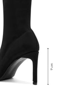 Woman Black Stretch Stiletto Heel Boots | Derimod Woman Black Stretch Stiletto Heel Boots | Derimod