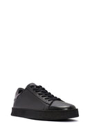 Erkek Siyah Bağcıklı Deri Sneaker | Derimod Erkek Siyah Bağcıklı Deri Sneaker | Derimod