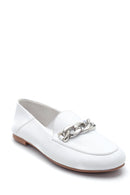 Women's Chain Detailed Leather Loafer | Derimod Women's Chain Detailed Leather Loafer | Derimod