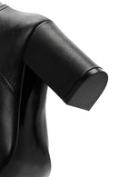 Women's Black High Heeled Classic Leather Boots | Derimod Women's Black High Heeled Classic Leather Boots | Derimod