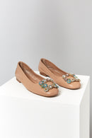 Stone Beige Women's Leather Ballerinas | Derimod Stone Beige Women's Leather Ballerinas | Derimod