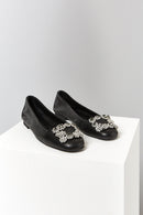 Stoned Women's Leather Ballerinas | Derimod Stoned Women's Leather Ballerinas | Derimod