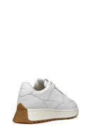 Geox Women's White D Amabel A - Nappa Laced Leather Sneaker | Derimod Geox Women's White D Amabel A - Nappa Laced Leather Sneaker | Derimod