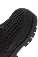 Women's Black Thick Soled Fabric Boots | Derimod Women's Black Thick Soled Fabric Boots | Derimod