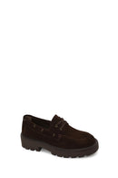 Woman Brown Lace-Up Thick-Soled Suede Casual Shoes | Derimod Woman Brown Lace-Up Thick-Soled Suede Casual Shoes | Derimod