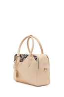 Woman Cream Long Strap Printed Shoulder Bag | Derimod Woman Cream Long Strap Printed Shoulder Bag | Derimod