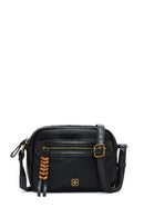 Women's Black Tan Detailed Crossbody Bag | Derimod Women's Black Tan Detailed Crossbody Bag | Derimod