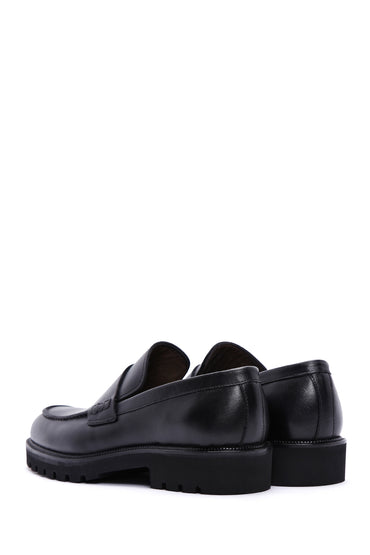 Erkek Siyah Deri Casual Loafer_4