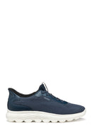 Geox Women Navy Blue D Spherica Plus A - Knit.Te + Sy Laced Fabric Sneaker | Derimod Geox Women Navy Blue D Spherica Plus A - Knit.Te + Sy Laced Fabric Sneaker | Derimod