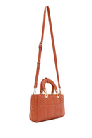 Kadın Turuncu Uzun Askılı Kapitone Mini Kol Çantası | Derimod Kadın Turuncu Uzun Askılı Kapitone Mini Kol Çantası | Derimod