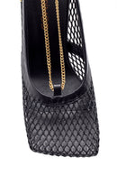 Women's Chain Detailed Square Toe Heeled Shoes | Derimod Women's Chain Detailed Square Toe Heeled Shoes | Derimod