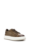 Men's Tan Lace-up Leather Sneaker | Derimod Men's Tan Lace-up Leather Sneaker | Derimod