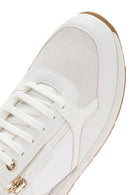 Geox Women's White Bulmya Lace-Up Leather Sneaker | Derimod Geox Women's White Bulmya Lace-Up Leather Sneaker | Derimod