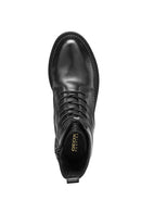 Geox Women's Black Serilda Lace-Up Leather Boots | Derimod Geox Women's Black Serilda Lace-Up Leather Boots | Derimod