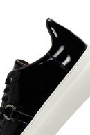 Erkek Siyah Kalın Tabanlı Bağcıklı Rugan Deri Sneaker | Derimod Erkek Siyah Kalın Tabanlı Bağcıklı Rugan Deri Sneaker | Derimod