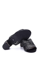 Women's Straw Heeled Slippers | Derimod Women's Straw Heeled Slippers | Derimod