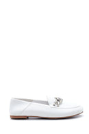 Women's Chain Detailed Leather Loafer | Derimod Women's Chain Detailed Leather Loafer | Derimod