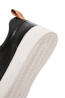 Erkek Siyah Bağcıklı Deri Sneaker | Derimod Erkek Siyah Bağcıklı Deri Sneaker | Derimod