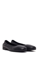 Woman Black Leather Ballet Flat | Derimod Woman Black Leather Ballet Flat | Derimod