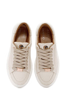 ACBC x Derimod Kadın Krem Bağcıklı Kalın Tabanlı Sneaker | Derimod ACBC x Derimod Kadın Krem Bağcıklı Kalın Tabanlı Sneaker | Derimod